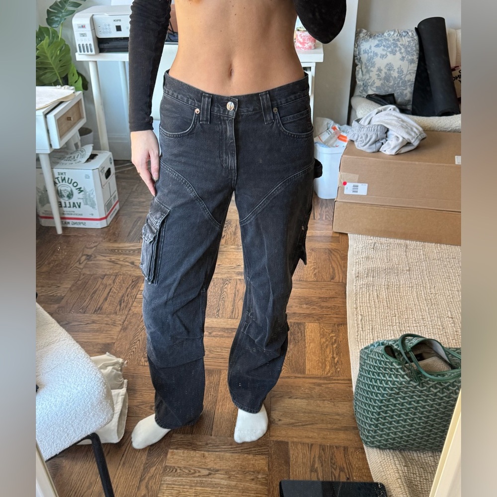 Agolde Nera Straight leg cargo mid rise jeans